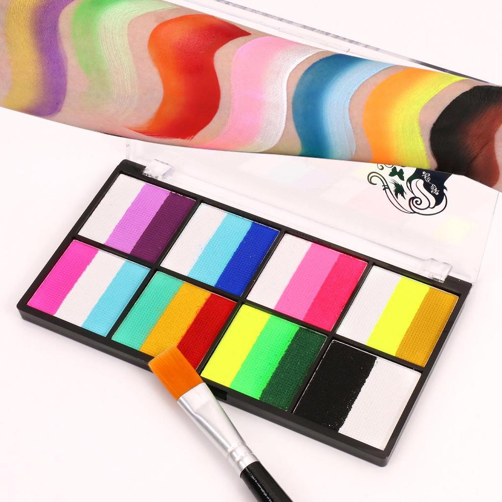 Multicolor Water-Soluble Face and Body Paint Set for Kids' Opera and Face Painting