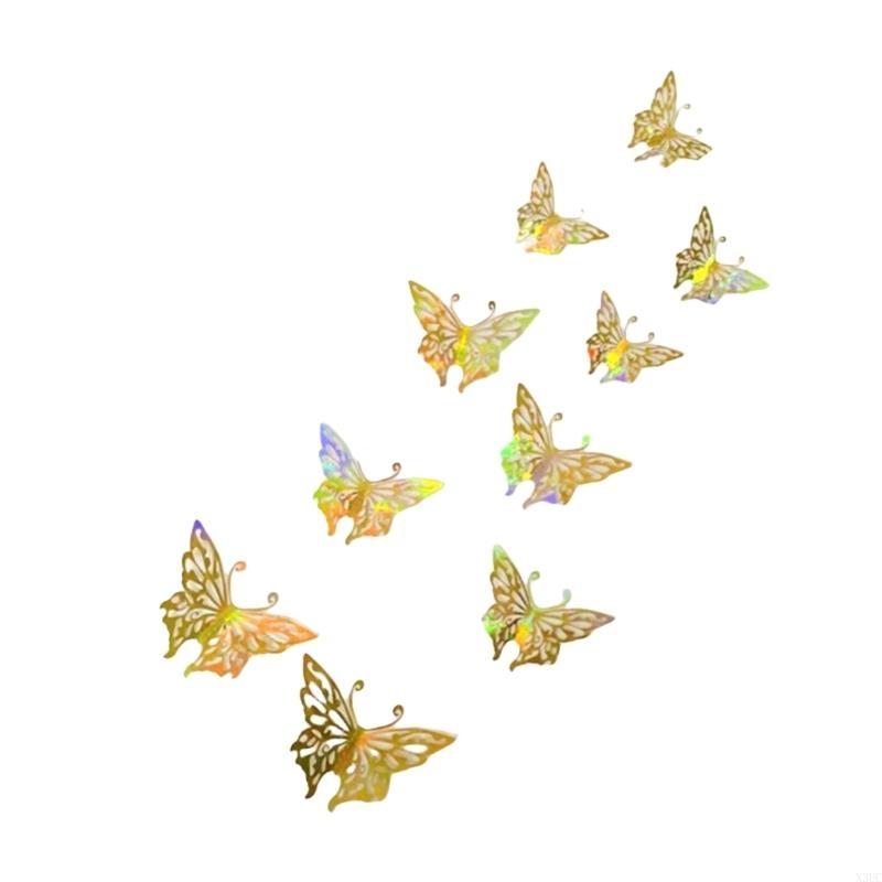 3D Butterfly Wall Decoration Hollow Butterfly Decals 3D Butterfly Wall Sticker X3UC