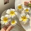 Women Plumeria Flower Hair Clips Hawaiian Flower Clips Frangipani Artificial Clips