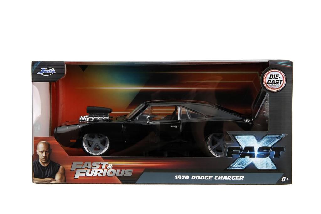 Jada Toys Fast & Furious Series 1/24 Scale Fast X Dodge Charger R/T Black (Dominic) Finished Model JADA34918