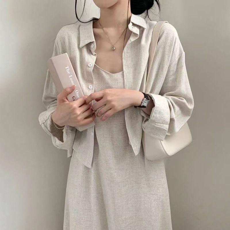 Women's French Vintage  Autumn Fashion Age-Defying Strapless Gown with Blouse Sexy Chic Dress Shirt Set Two-Piece Outfit