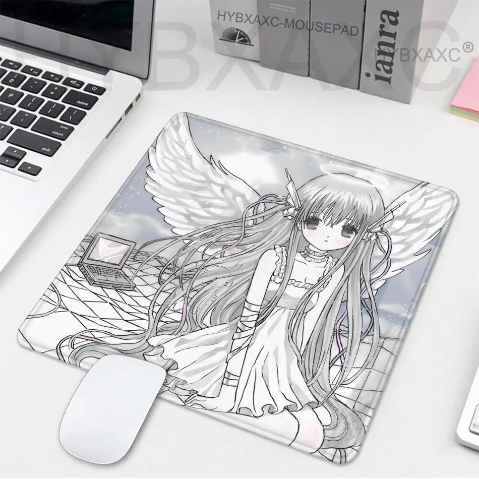 Sleepy Angel Pink Mouse Pad Anime Girl Gaming Keyboard Pads Gaming Accessories Thickened Hd Desk Mat Lock Edge Rubber Mousepad