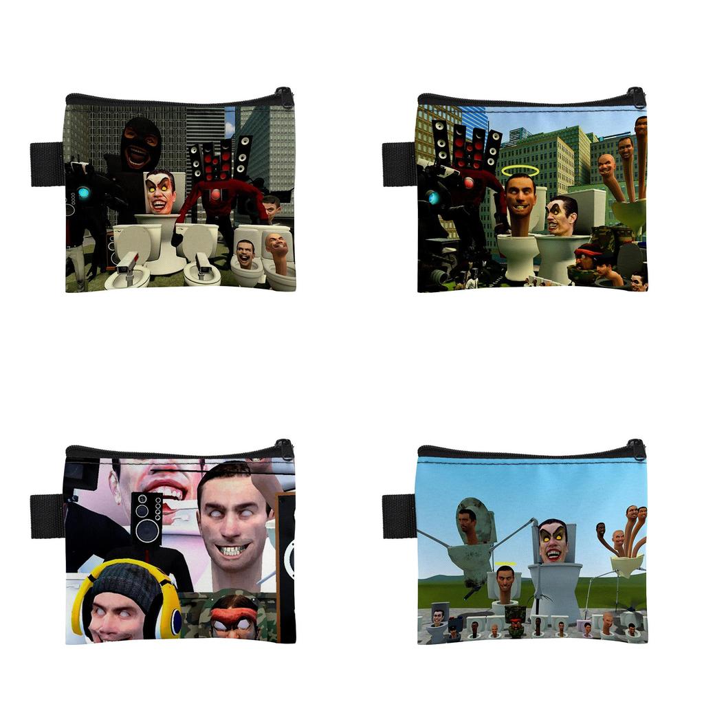 3d Cross-border Game New Product Skibidi Toilet Cute Student Card Wallet Coin Purse Small Bag