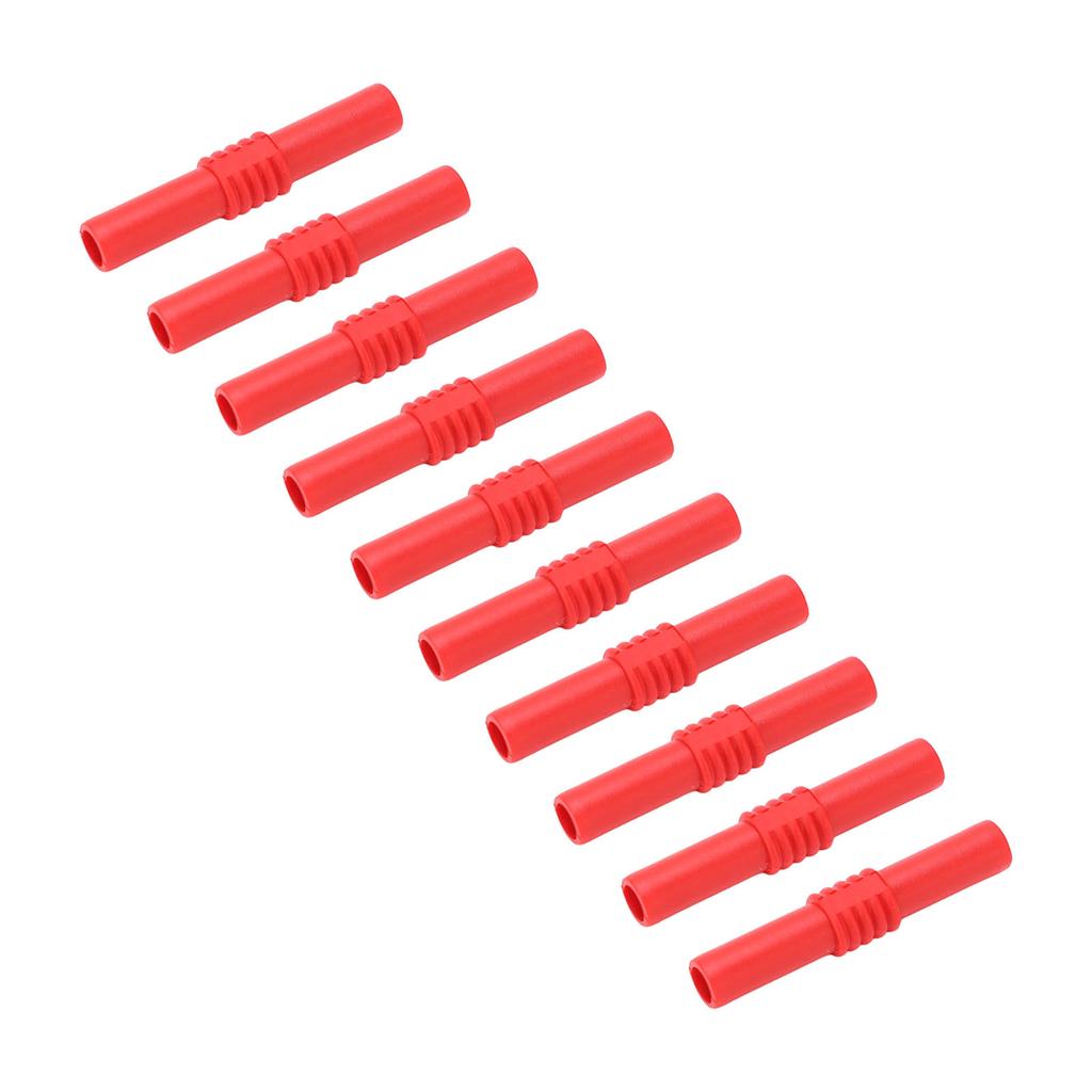 10pcs 4mm Insulated Banana Coupler Female to Female Extension Banana Plug Connector for Electronics Appliances