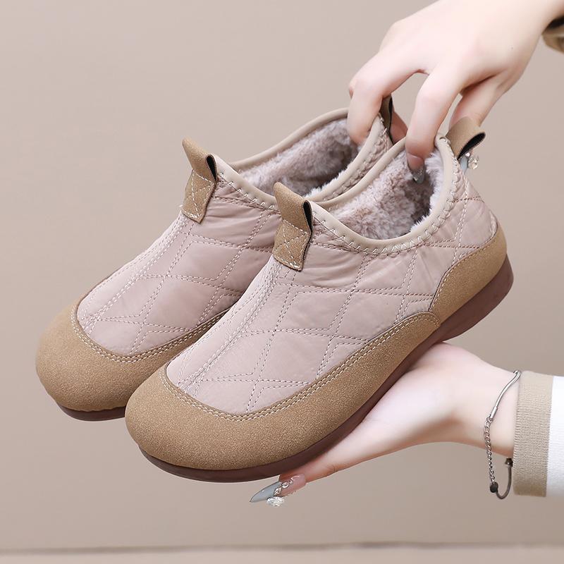 Men Women Winter Casual Flat Shoes NonSlip SlipOn Flat Warm Women's Soft Sole Cotton Non slip Lazy Cotton Lightweight Design for Easy Wear