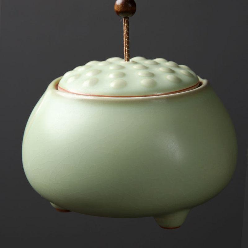 Large Lotus Ceramic Tea Caddy Teaware Coarse Pottery Sealed Pot Household Tea Tins Tea Storage Tea Container Tea Organizer