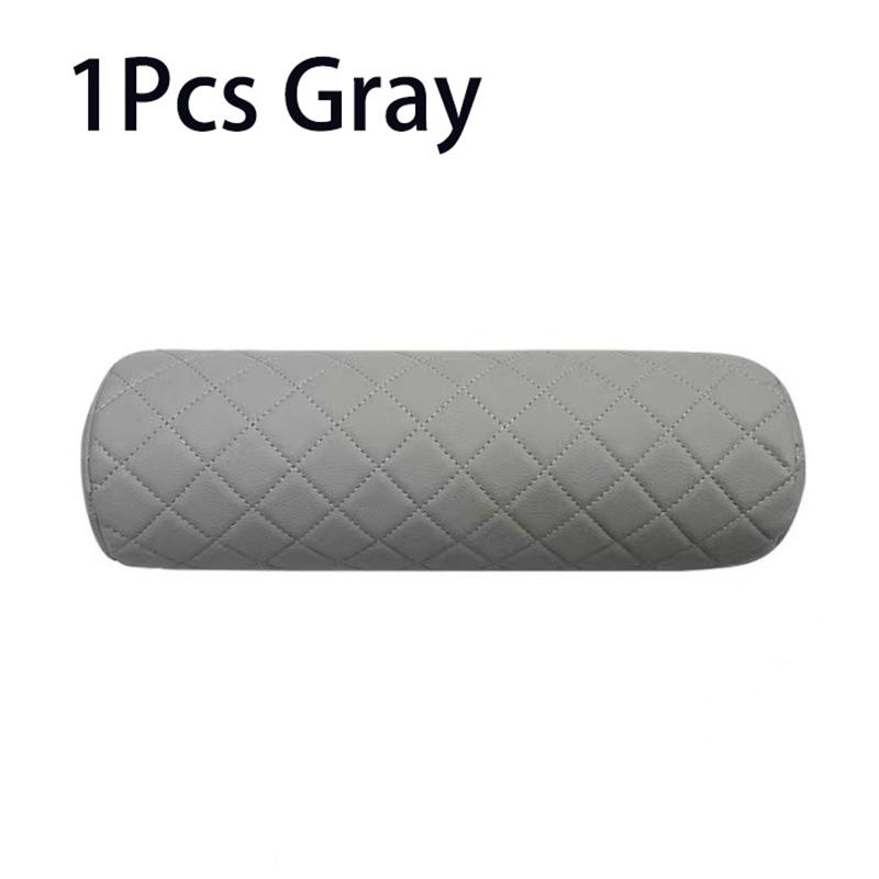 Luxury Car Seat Neck Pillow Headrest Car Leather Memory Chair Cervical Pillow Office Chair Seat Breathable Cylindrical Headrest