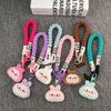 Pink Cloth Head Mobile Phone Lanyard Men's and Women's Cartoon DIY Key Pendant Backpack Anti Fall