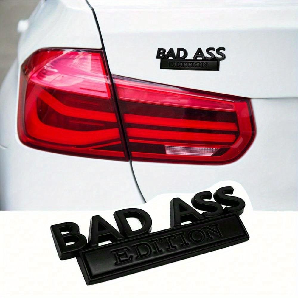 1PC Autocollant Emblème 3D Voiture Badge Autocollant Accessoires Auto pour Hayon Calandre Avant Capot Coffre Remplacement Voiture Compatible avec Moto SUV Camion one-size noir