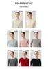 Elegant 100% Cashmere Round Neck Long Sleeve Outerwear