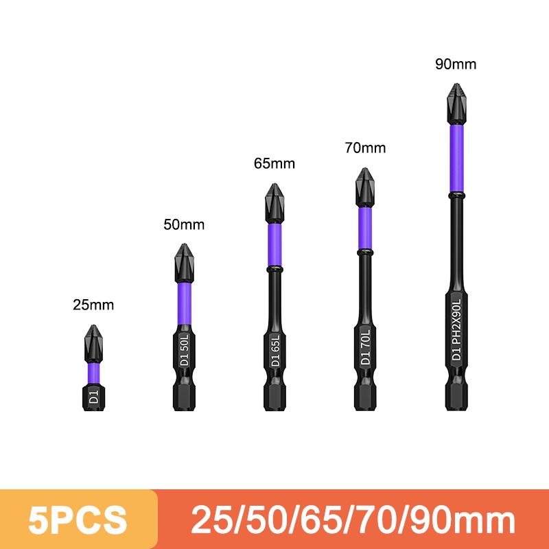 Strong Magnetic D1 Anti-shock Batch Head Hand Electric Drill Bit Cross Screwdriver High Hardness Non-slip Screwdriver Bit Set