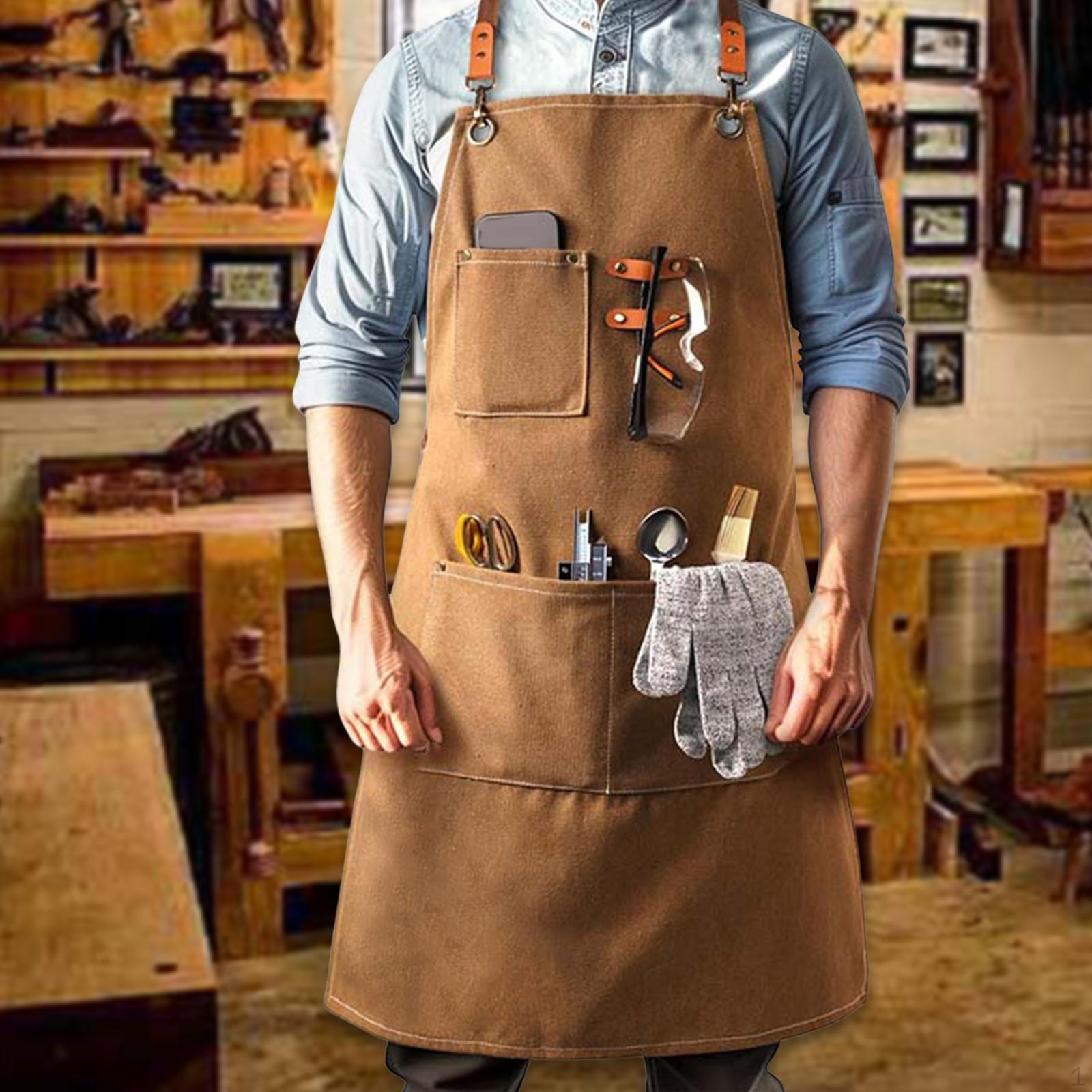 

Фартук шеф-повара для взрослых, водостойкий, с несколькими карманами, легко моется, готовит верблюд