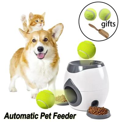 Hund Automatisk Husdjursmatare Tennis Launcher Automatisk Husdjurshundar Mat Pussel Träningsleksaker Långsam Matning Valp IQ Träningsspel Leksaker