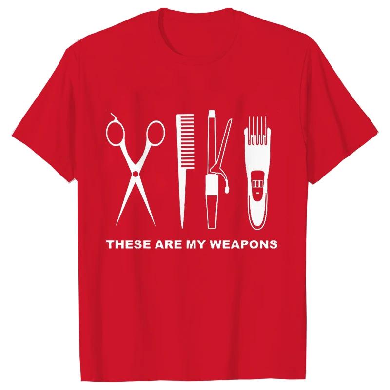 Tricou Barber Weapons Mwn Mânecă Scurtă Topuri Gât O Bătăile Inimii Frizerului Tricou Oversized Îmbrăcăminte Bărbați Topuri Foarfece