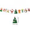 Multicolor Christmas Flag Cartoon Print Christmas Bunting Banners  Outdoor Indoor
