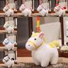 Sunshine Rainbow Pony Plush Toy Keychain With Soft Short Plush For Kids And Teens
