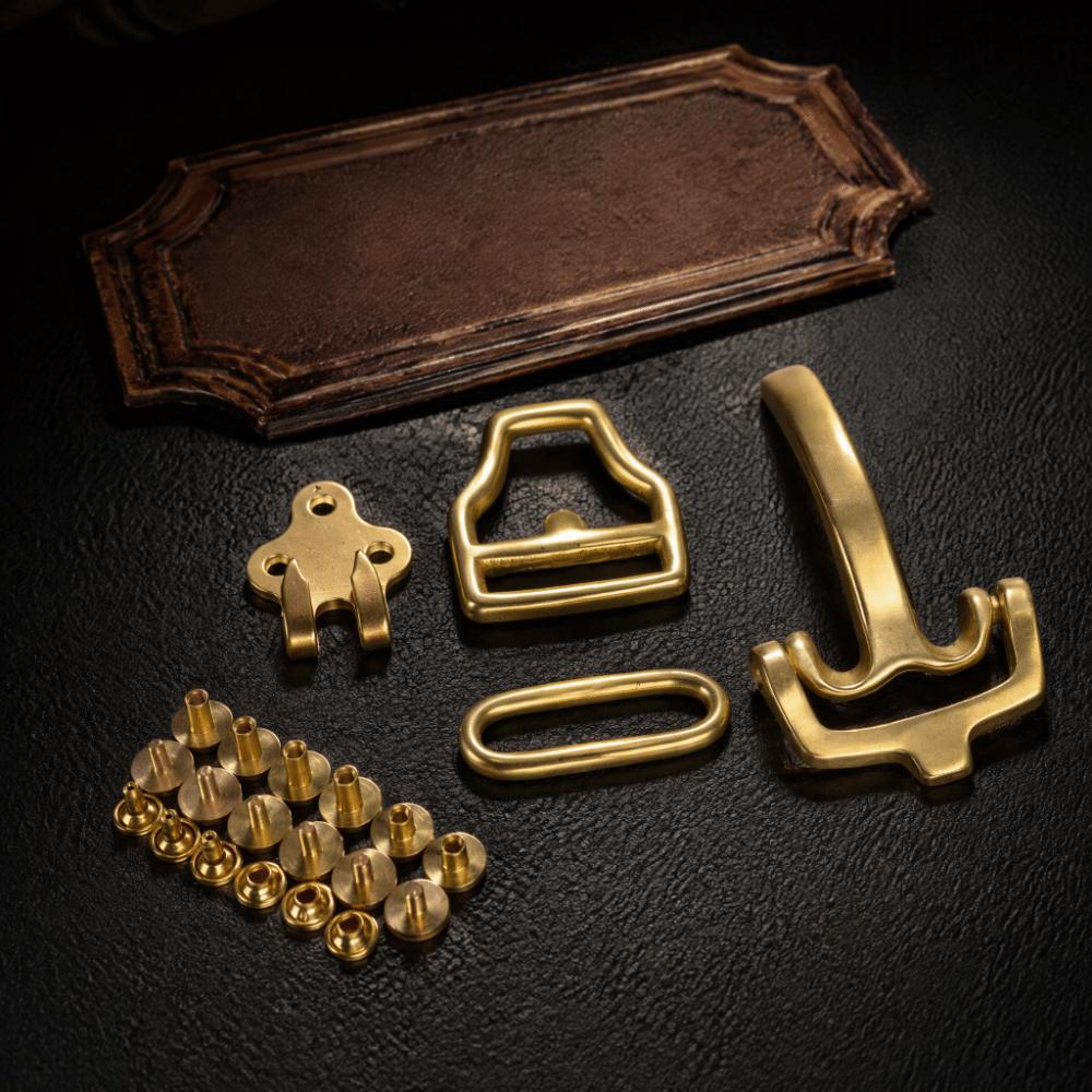 Solid Brass Brass Buckle Hardware Multi-Purpose Use Metal Belt Buckles  For Leather Goods