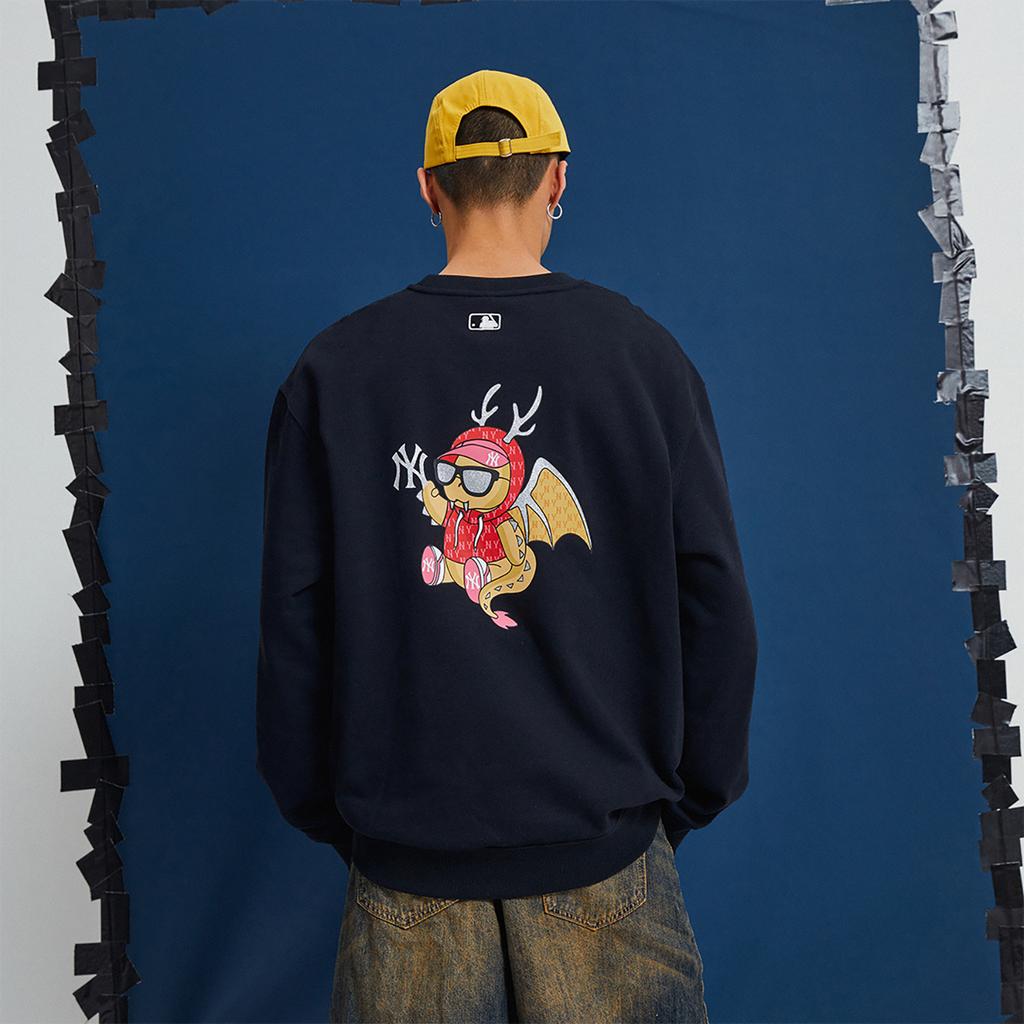 New MLB SS24 Sweatshirt Unisex Black 3AMTQ0141-50BKS