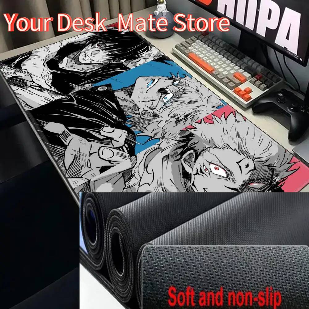 Anime Jujutsu Kaisen Mouse Pad XXL Gaming Accessories Office Gamer Keyboard Desk Mat Non-Slip Laptop Satoru Gojo Mousepad