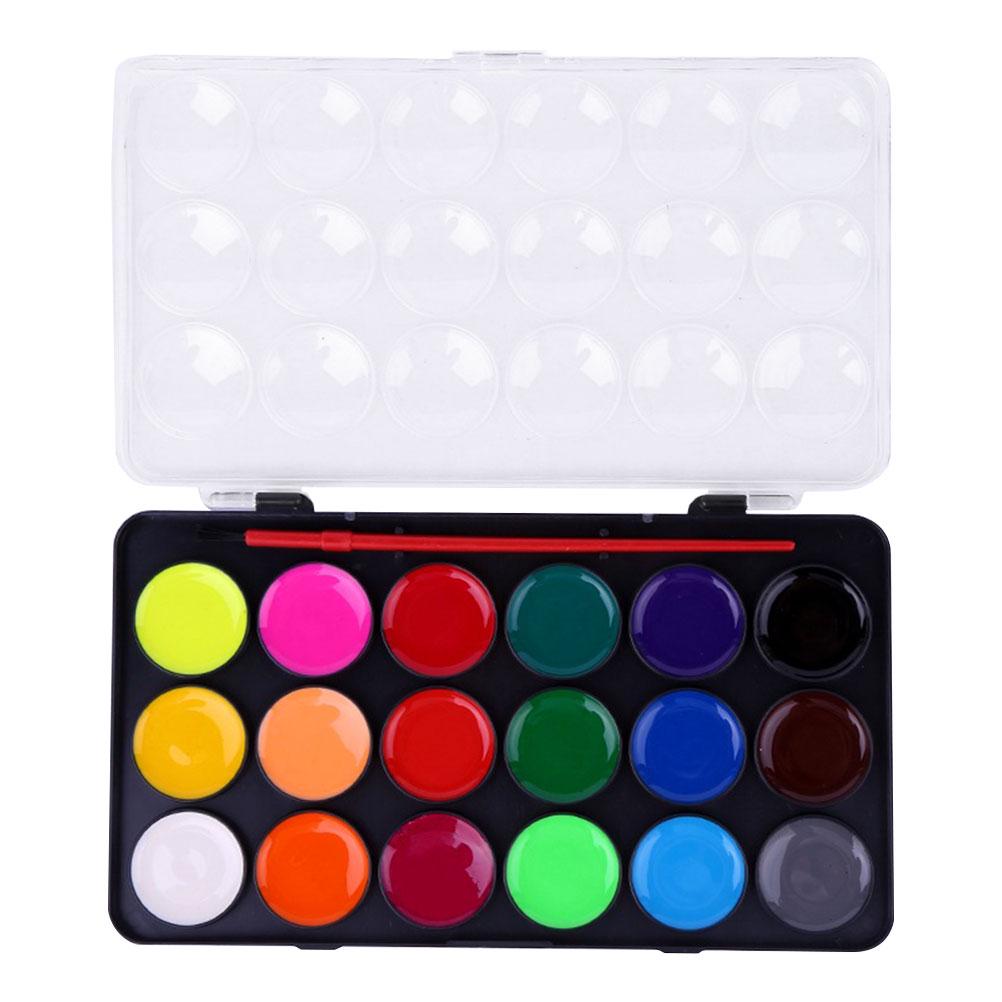 Framendino Aquarellpalette Aus Holz – 24 Fächer Zum Mischen Für Unterwegs