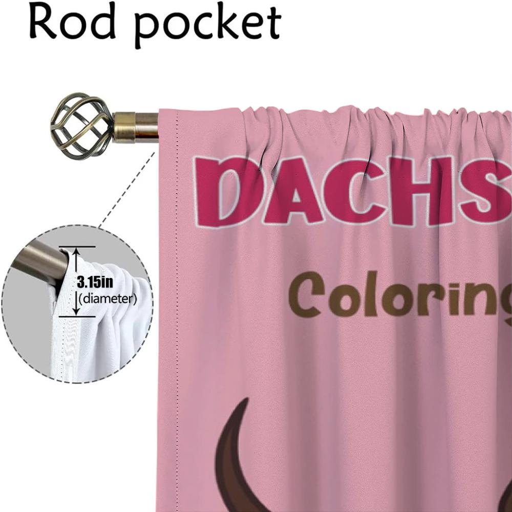 Dackel Fenster Vorhang für Zimmer 2 Paneele Modern Wohnzimmer Vorhänge Jalousien Heim Innenvorhänge Trennwand Tüll für Schlafzimmer