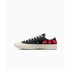 Comme Des Garçons PLAY X Chuck 70 Low Multi Heart - Black Unisex Sneakers High-Risk-Red Egret A08149C