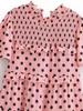 Autumn European and American Women's Clothing Ruffle Leaf Cake Vacation Short-sleeved Polka Dot Dress