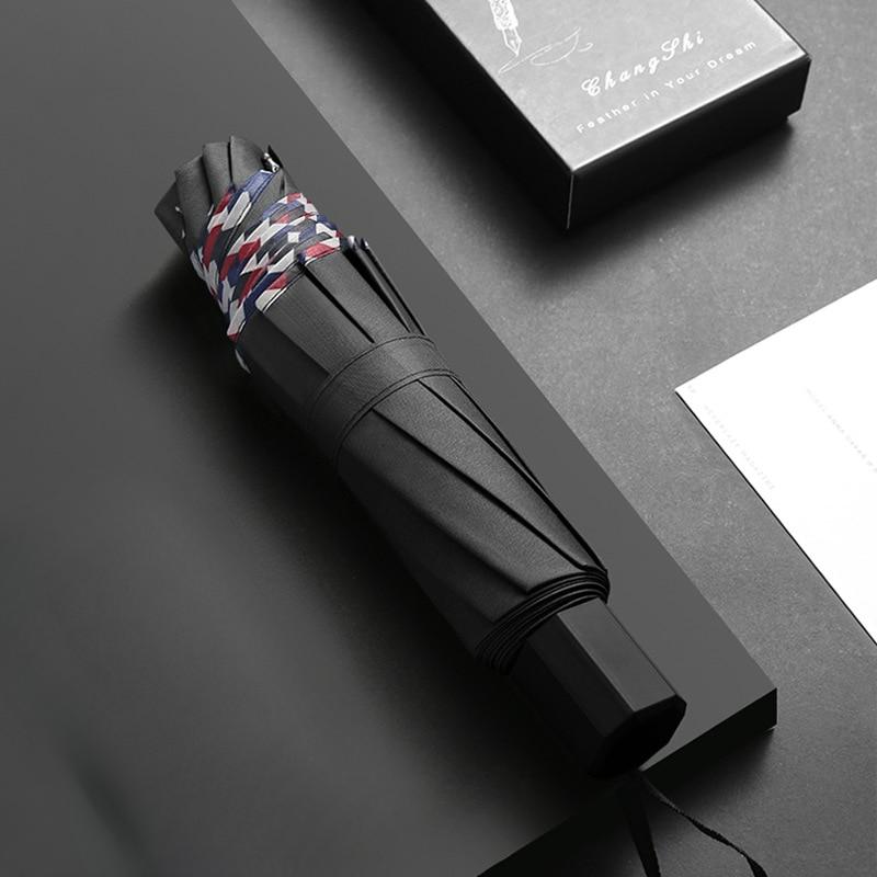 

Складной зонт «Десять костей» с черным покрытием, тканевый бампер «Солнечный дождь», Dualuse, универсальный двойной деловой зонт для мужчин и женщин10Bones