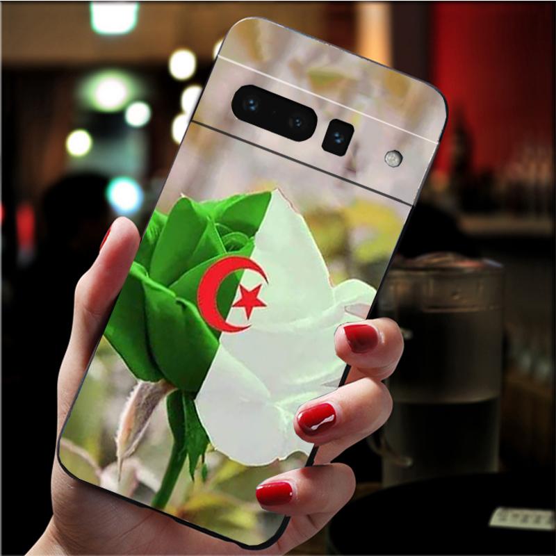 Etui na telefon dla Google Pixel 7 Pro 7 6A 6 Pro 5A 4A 3A Pixel 4 XL Pixel 5 6 4 3 XL 3A XL 2 XL Etui z flagą Algierii Funda
