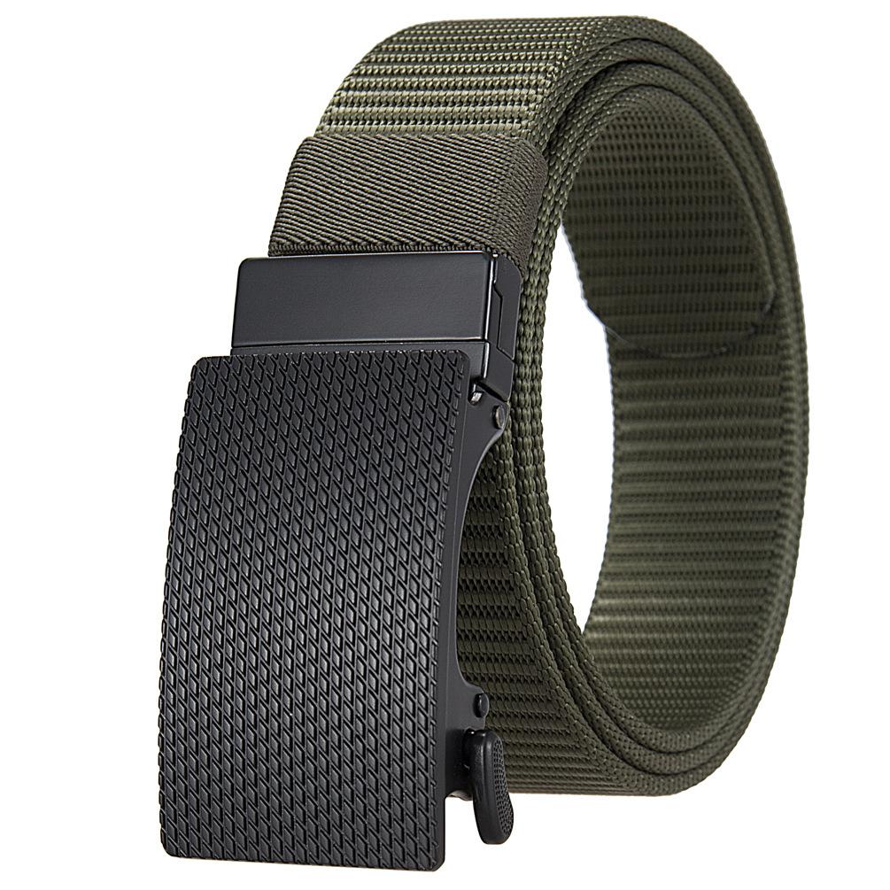 Nylon Braided Belt For Men, Rotating Cloth Belt Buckle Belt Ly36-25948-1