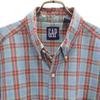 GAP 90s Old Check Pattern Short sleeve Button down shirt XL light blue Men's Used