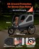 Dog Bike Trailer, Supports Up To 45 Kg, 2-in-1 Pet Stroller Cart Bicycle Carrier for Small & Large Dogs, Easy Folding Frame with Quick Release Wheel,