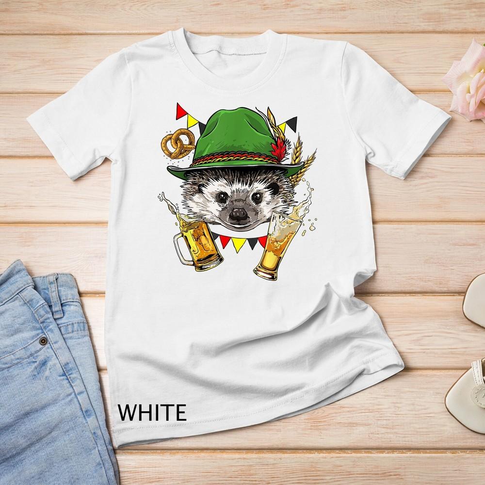 

Hedgehog Oktoberfest Lederhosen Costume Gift Beer Fest Unisex T-shirt XL