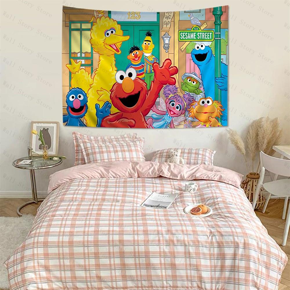 

Sesame Street Cartoon Cartoon Tapestry Home Decoration Hippie Bohemian Decoration Divination Home Decor Bedroom Tapestry 74x94cm(29x37in)