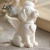 Dog Remembrance Decor Angel Wing Memorial Statue, 3D Printed White Pet Figurine, Figurine Minimalist Puppy Sculpture, Home Desktop for Gift Gifts