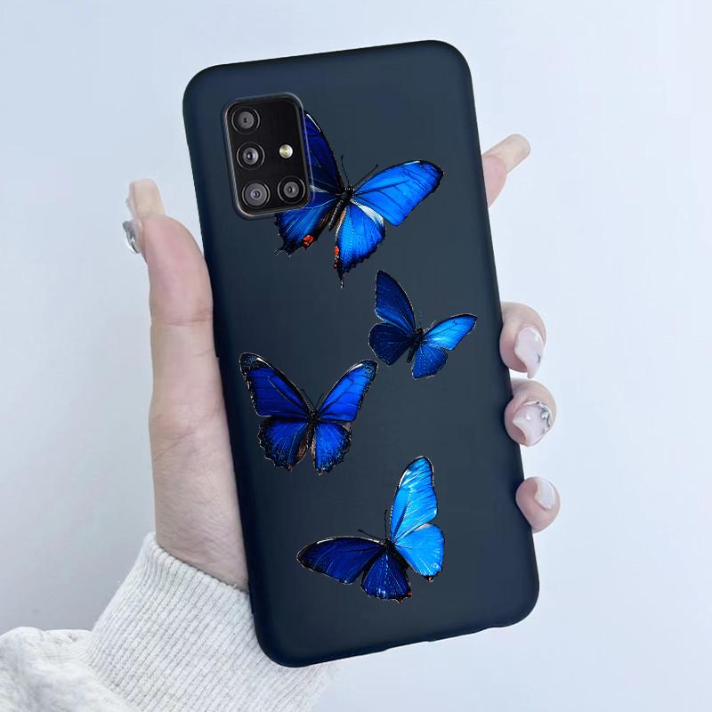 For Samsung Galaxy A51 A71 5G Phone Case Butterfly Girl Soft Silicone TPU Back Housing SM-A516B A516N A516V A716V A716U Covers