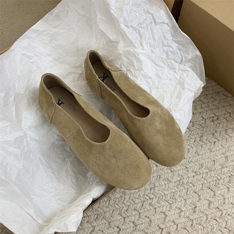 Mode Damen Slipper Retro Runde Zehen Leder Flache Schuhe Sommer Slip-on Freizeitschuhe Damen Zapatos De Mujer Mokassins Fahrslipper