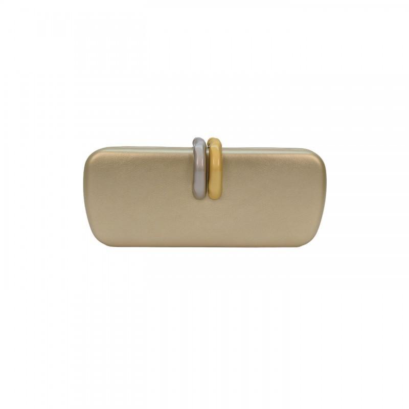 Retro High-end Dinner Bag Exquisite Temperament Celebrity Clutch Niche Internet Fashion Chain Cross-body 24x3x10 золотистый