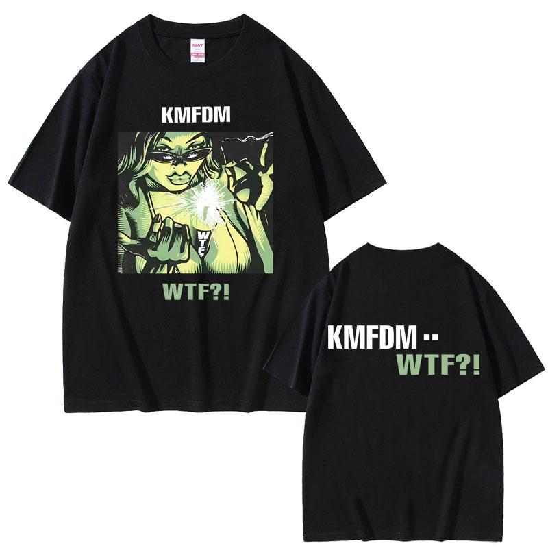Double Sided Retro Punk Comic Lady Graphic T Shirts Green Contrast Text Print Tees Unisex Loose Hip Hop Casual Short Sleeve Tops
