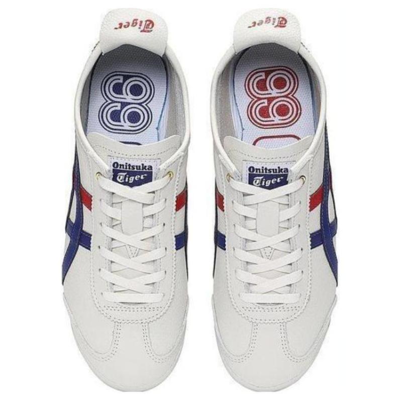 ONITSUKA TIGER נעלי סניקרס Mexico 66 לבן כחול כהה אדום זהב 1183B511-100