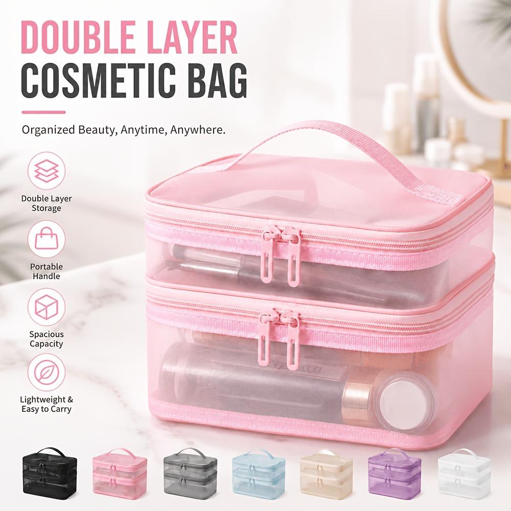 Double large capacity mesh storage bag,cosmetics/toiletries zone sorting bag,travel,back-to-school season,Christmas,holiday gift