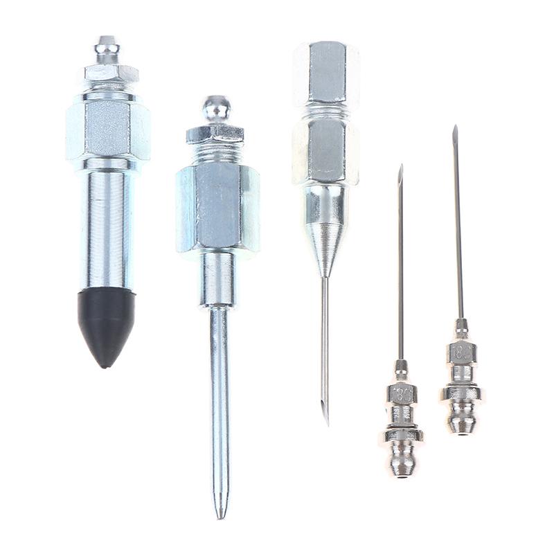 5/7Pcs Grease Gun Needle Accessory Set Dispenser Rubber Coupler Adapter Injector Detachable Nozzles For Narrow Tight Spaces