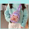 Cartoon Kids Crossbody Bag Ultra Lightweight Nylon Sling Pouch For Outdoor Activities And Daily Use