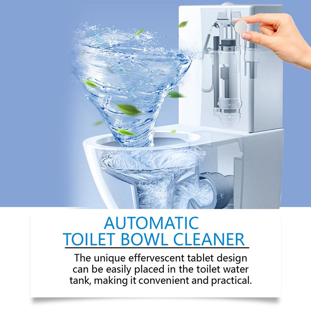 Automatic Toilet Bowl Cleaner Tablets Effervescent Toilet Long-Lasting Cleaning Cleaner Deodori E3Z6