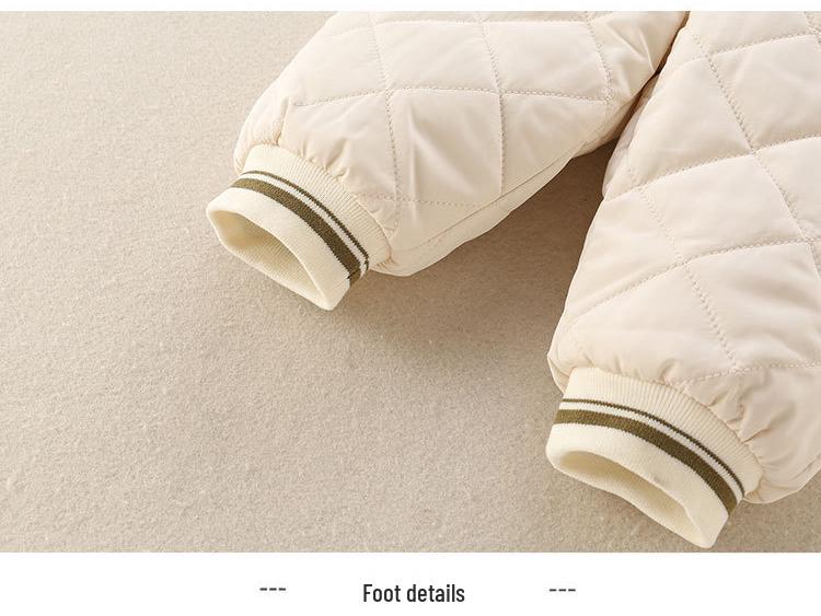 Baby Boys' Autumn/Winter Quilted Cotton Two-Piece Set: Warm Jacket and Pants