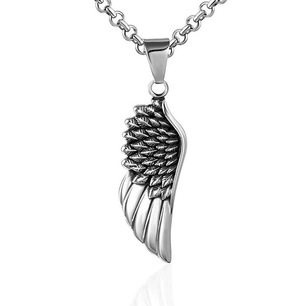 Nordic Vikings Wolf Tooth Pendant Necklace 316L Stainless Steel Hip Hop Rock Fashion Leather Rope Chain Jewelry Gifts