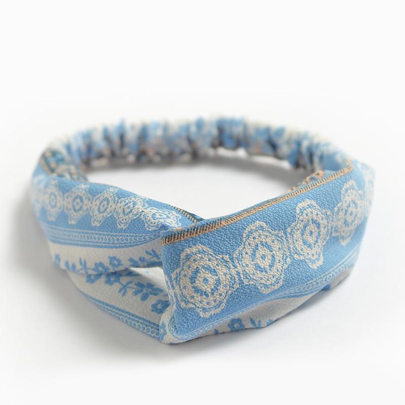 Fashion Women Girls Summer Bohemian Hair Bands Print Headbands Vintage Cross Turban Bandage Bandanas HairBands Hair Accessories