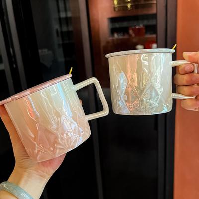 High-End Becher mit Deckel Hochwertige Paartasse Trinkwasserbecher Haushaltsbecher Keramikbecher Souvenir