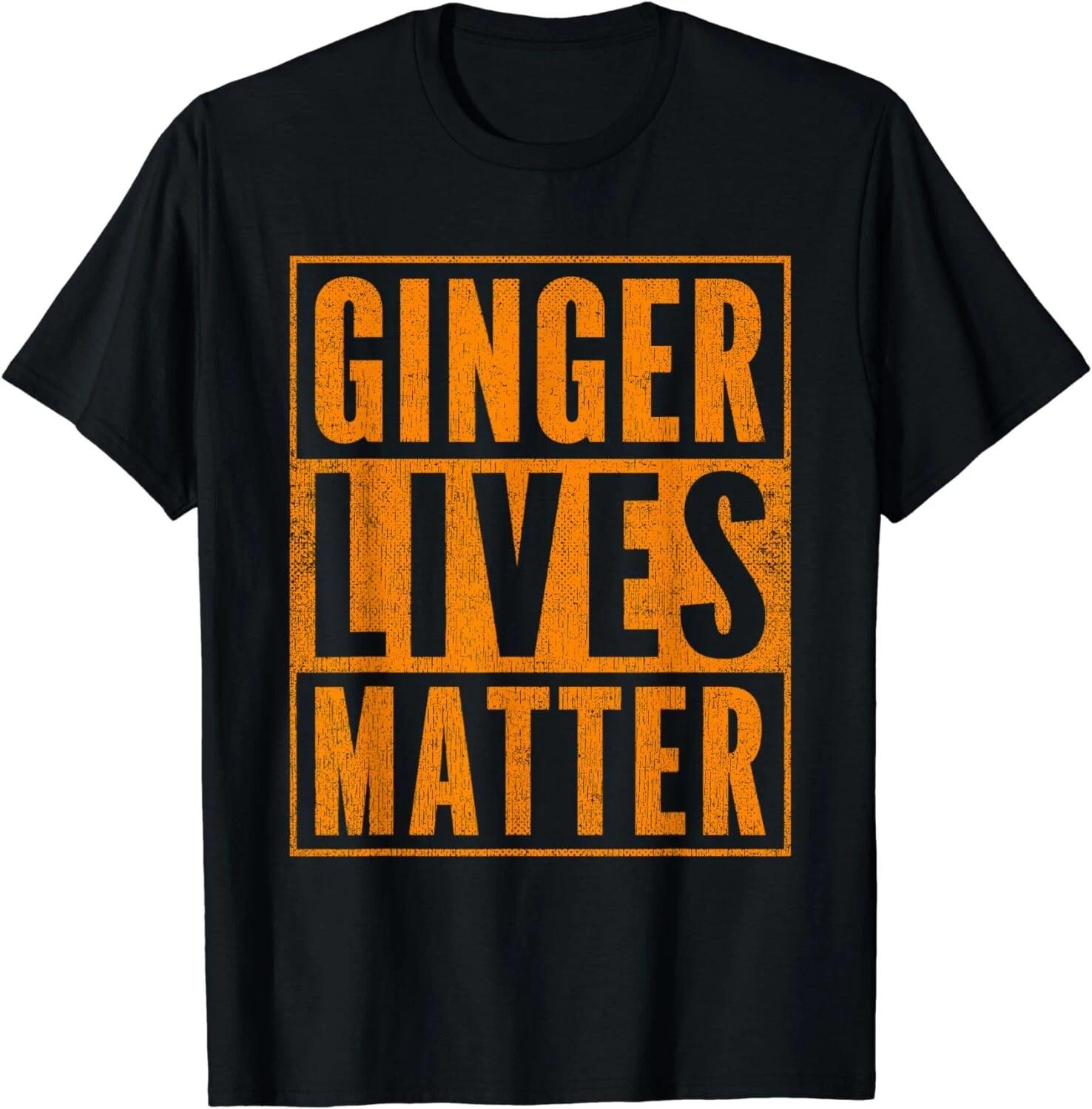 Funny Ginger Lives Matter Old School Graphic Redhead Gift Unisex T-Shirt 4XL