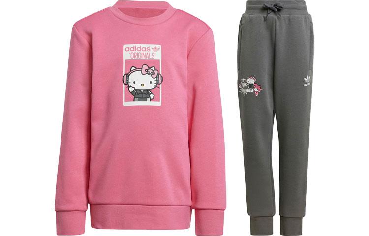 Adidas Originals X Hello Kitty Kids Casual Sportswear Crew Neck Moderate IT7919 116